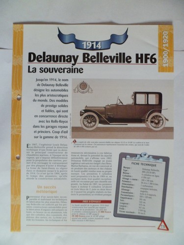 Carte fiche auto delaunay - fiche,