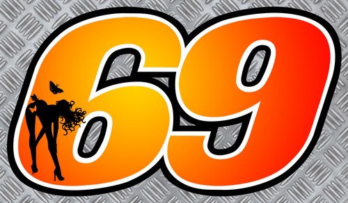 Numero orange noir - 69, orange/noir
