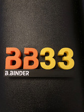 Logo Moto GP Brad Binder 3D, blanc, 15cm x 6 cm x 2cm