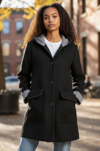 Dame veste laine manteau - dame,