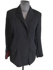 Superbe Veste Noir Broderie Bleu Blanc Rouge 40 Tbe Authentique 