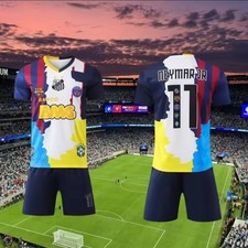 Maillot Football Neymar Barça PSG Real Brésil Ensemble T-shirt Short Multi Club 