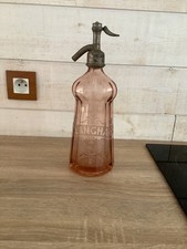 Ancien Siphon / Bouteille Eau De Seltz Rose Orangé  PLANCHAIS   PRÉ EN PAIL