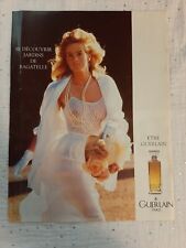 Publicité papier Parfum. Perfume Ad Guerlain Jardins de bagatelle de 1990 (01)