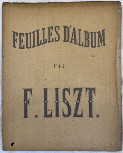 Franz liszt feuilles album - feuilles, d'album