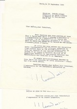 Jean-Julien LEMORDANT 4 lettre signées carton signé exposition Cercle Gobelins