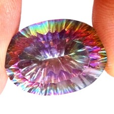 28.95 Cts Naturel Multi Couleur Topaze Mystique Coupe Ovale 16x21x10 MM Gemme m1