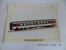 CARTE FICHE TRAIN VOITURE CORAIL LIMA EN HO