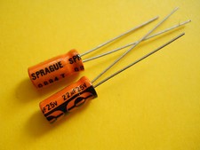 2 x 22uF @ 25V SPRAGUE HI END CAPACITORS 