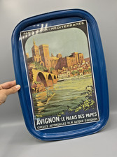 Plateau en métal style affiche vintage – Avignon Palais des Papes – édition 2009