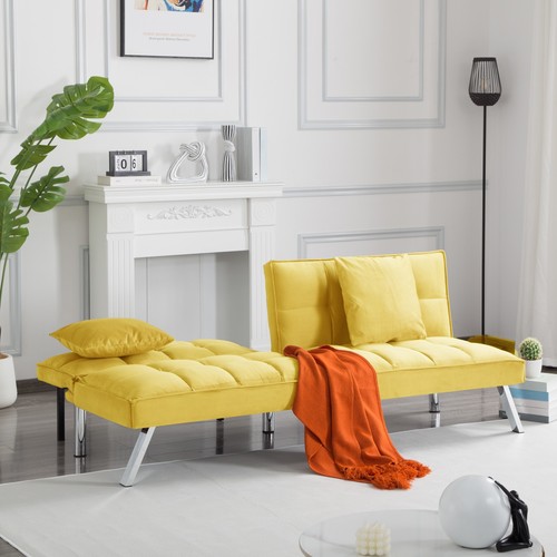 Tufted velvet futon sofa - tufted,