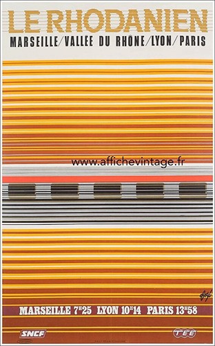 Affiche poster train sncf - train,