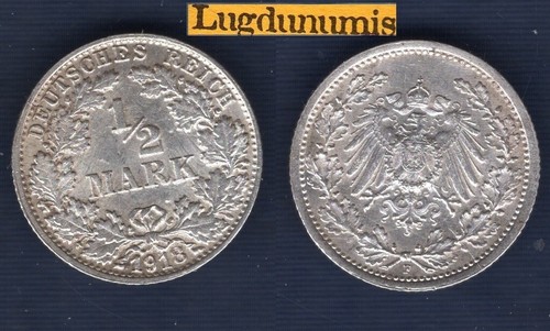 Allemagne mark 1918 f - 1/2,