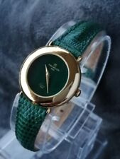 Montre Femme Yves Meillon Paris Vintage Watch Classique Cuir Métal Doré Quartz