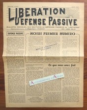 ● 1945 - N°1 - Libération défense passive bulletin mensuel "Libé-Nord" ww2 rare