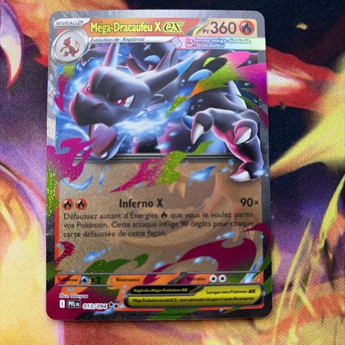Carte pokémon méga - carte, méga-dracaufeu