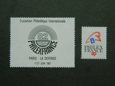 Vignettes PhilexFrance 1982 1989 Exposition Philatélique Internationale Paris
