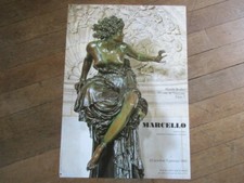 AFFICHE ORIGINALE EXPOSITION MARCELLO MUSEE RODIN 1981 60X43 SCULPTURE 