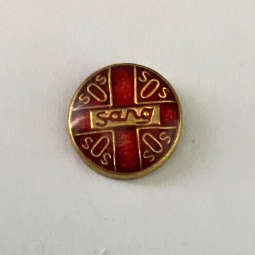 Pin croix rouge s o - 64, pin's