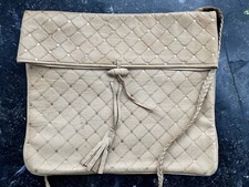 Sac à main Cuir Beige/Or Artisanat Marocain - Handbag Clear leather / Gold stars