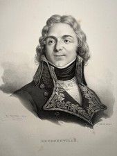 PIERRE RIEL BEURNONVILLE Portrait LITHOGRAPHIE Grevedon DELPECH XIX°