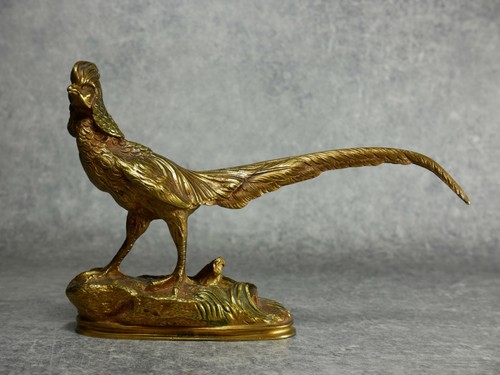 Faisan bronze animalier - faisan.,