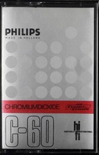 RARE PHILIPS CHROMIUMDIOXIDE C60 Vintage 1972 Blank Audio Cassette Tape Holland