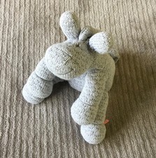 Peluche Doudou Ane gris tricot assis 20cm Paco Noukies Noukie’s