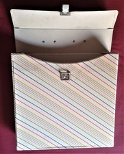 VINTAGE valise de transport pour disques 33 tours des années 60 plastique coloré