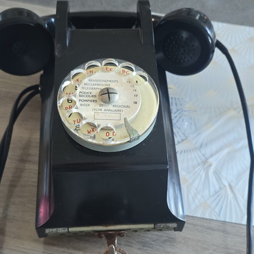 Téléphone fixe vintage noir