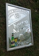 Cadre À Miroir Publicitaire Vintage de Collection Bière Ruban Bleu