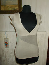 TOP Tee shirt coton beige petites manches SARAH PACINI One size 36/38