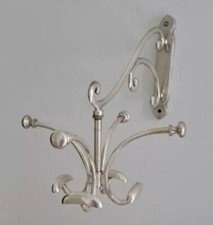 Porte-manteau mural vintage rotatif, laiton argenté -Design élégant, fonctionnel