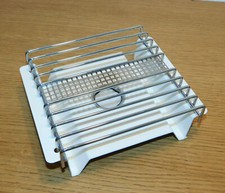 vintage CHAUFFE PLAT en tole EMAILLEE avec GRILLE pour une BOUGIE support