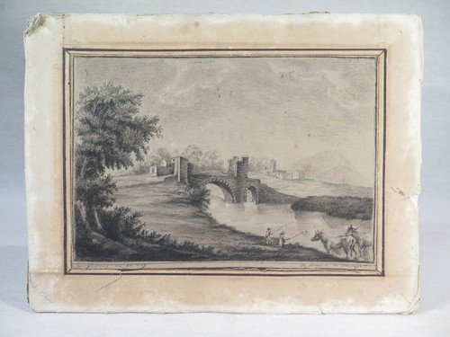 Ancien dessin pecheurs bord - ancien,