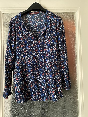 Blouse marine florale - blouse,
