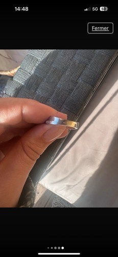 Bague blanc diamants et - or,