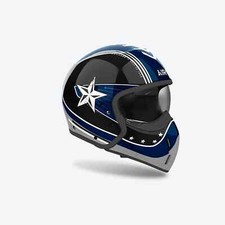 Casque Jet Hybrid Airoh J 110 Command Octane Gloss - Bleu - Taille M