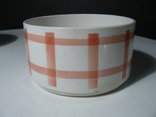 TRES JOLIE PLAT ROND SALADIER TORCHON ORANGE  CARREAUX MOULIN DES LOUPS