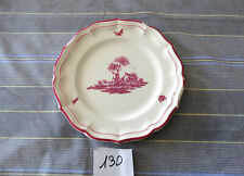 130- GIEN. Modèle paysages roses. Assiette plate D 25 cm