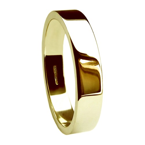 5mm 9ct jaune profil - or, plat