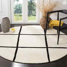 Tapis rond en laine touffeté