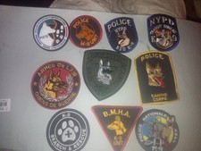 Lot 10 Patchs Cynophile de