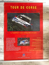Ancienne Affiche Publicitaire Peugeot 306 maxi Rallye tour de Corse 1997