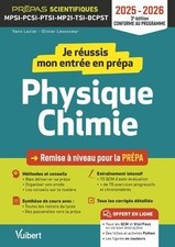 Je réussis mon entrée en prépa scientifique. Physique-Chim... | Livre | état bon