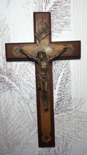 Grand crucifix croix bois - en,
