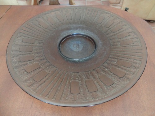 Ancienne coupe verre fumé - ancienne, en
