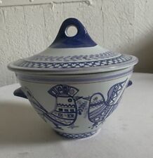 Grande Soupiere Typique Céramique Vallauris Signée Marcel Guillot