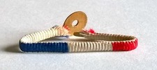 FRANCE: Ruban de boutonnière tricolore, bleu, blanc, rouge, voir photo