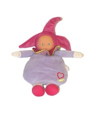 Doudou poupée Corolle mauve